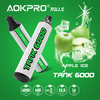 I soffi eliminabili TYPE-C della penna 6000 di AOKPRO Vape inacidiscono il soffio di Apple più 600mAh