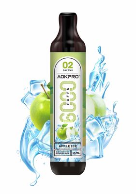 Un liquido che ricaricabile di 6000 soffi E di TYPE-C baccello colante 15ml di Vape non ha precompilato