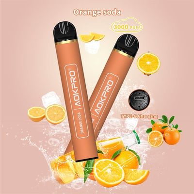 Penna eliminabile di Vape della MTL 3000 del soffio di Antivari del nicotina liscio della soda arancio 5