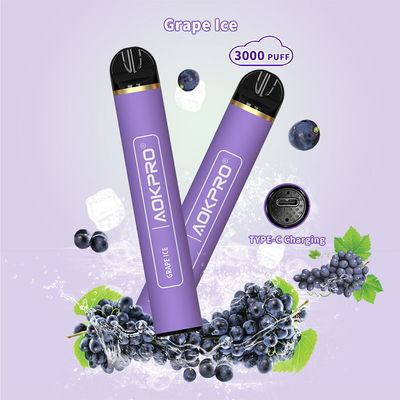 Tipo-c eliminabile della penna di Vape di 3000 soffi del nicotina del sale di 3% ricaricabile