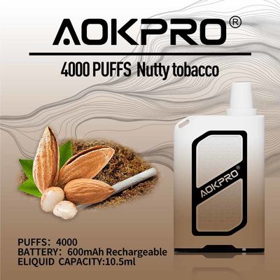 Il tabacco ricco di noci ha condito 4000 il soffio Vape eliminabile 10.5ml Mesh Coil Pod 20mg