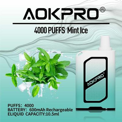 Tipo-c soffi 600mAh del Usb di Mesh Coil Sub-Ohm 15ml della penna 4000 del baccello di Vape