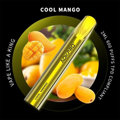 Soffio eliminabile Vape Pen Non-Rechargeable del dispositivo 600 del baccello del mango fresco