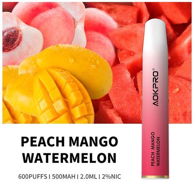 Il nicotina 600 di 2% soffia Vape eliminabile 2ml ha condito le penne di Vape