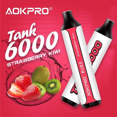 Il soffio eliminabile Antivari Kiwi Strawberry 15ml di Vape del soffio degli ss PCTG 6000 ha precompilato